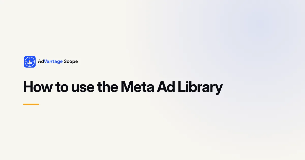 How to use the Meta Ad Library